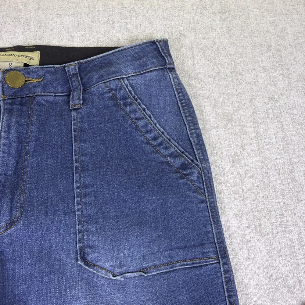 Democracy‎ Jeans Womens 8 Bootcut Utility Pocket High Rise Stretch Ab Technology